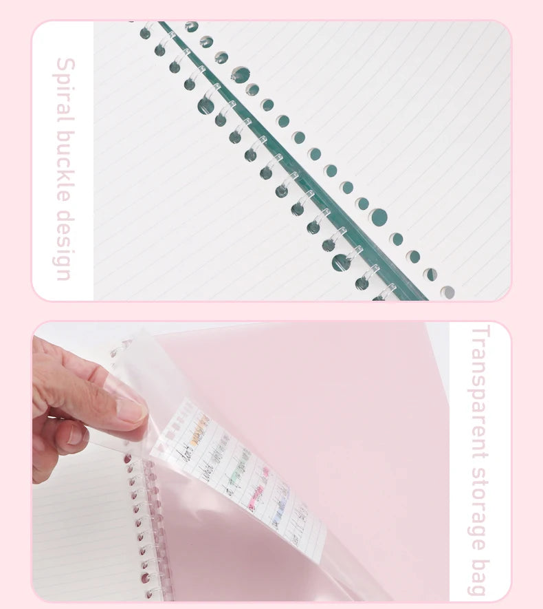 Japan KOKUYO Campus Loose-leaf Soft Cover B5 Thin Notebook with 50 Sheets 5mm Square or Dot Grid Loose-leaf Paper Refill