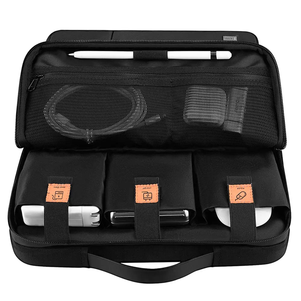 WIWU New Portable Laptop Sleeve 13 14 Double Layer Laptop Bag for MacBook Air 15 Air 13 2025 Case Waterproof Bag for Laptop 15.6