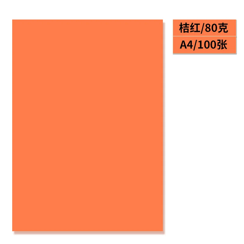 100/200 SheetS A4 Color Copy Paper 80G 20 Colors Can Choose For DIY Handmade Office A3 Inkjet Laser Colorful  Printing Paper