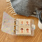MINKYS New Arrival Kawaii Bling Star 1/2/3 inch Kpop Photocards Collect Book 3 Rings Binder Cards Organizer Book Stationery