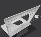 Aluminum Woodwork Scriber T Ruler Multifunction Square 45/90 Degree Gauge Angle Ruler Measuring Woodworking Tool