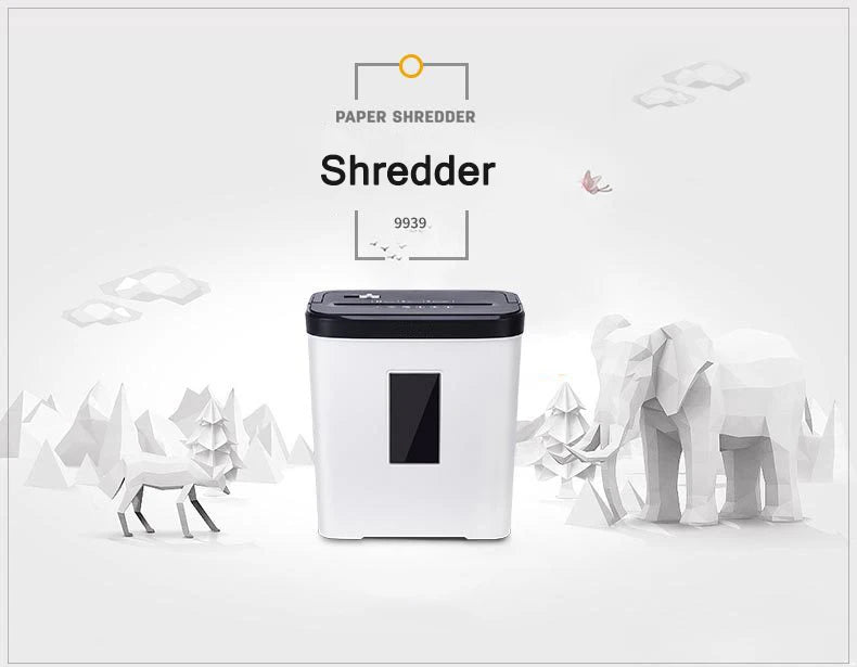 12L Level 4 Confidential Paper Shredder Mini Office Household Granular Paper Document Shredder can continuously shred 5 sheets