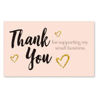 30 Pcs/pack Thank You Card Foil Gold Card Thank You For Your Supporting My Small Business Card Small Shop Gift Decorative Card