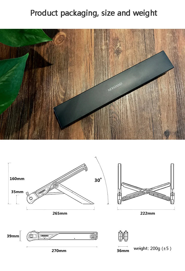 NEXSTAND K7 Laptop Stand Folding Portable Laptop House Office Ergonomic Stand Notebook Stand Notebook Suporte Laptop Accessories