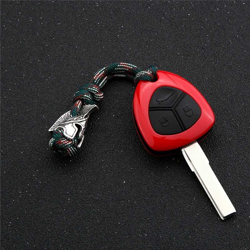 Supretu Men Vikings Lanyard Keychain Spartan Warrior Accessories Woven Rope Knife Car Keyring Handmade Bag Pendant Jewelery Gift