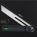 0-22/0-27cm Sliding Angle Ruler T Bevel Hardwood Handle Rotatable Engineer Ruler Plastic Handle Wooden Marking Gauge Protractor