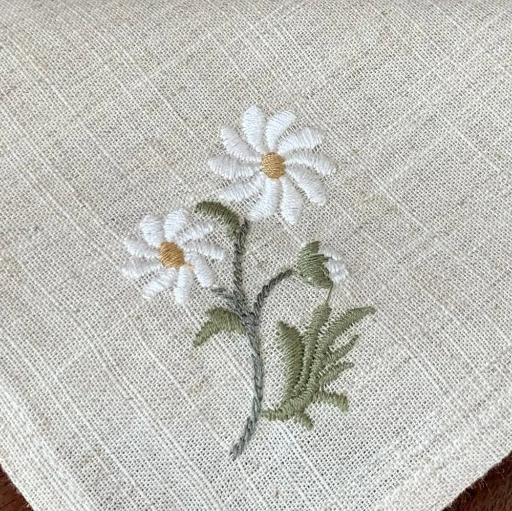 Varieties Flower,  Garden Embroidered Linen Look Floral Napkins, Placemats, Table Napkin, Hotel, Airbnb, Gift Restaurant
