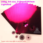 DUOFEN craft paper shining color golden gilded mirror suface A4 250g for DIY papercraft projects Scrapbook Paper Album
