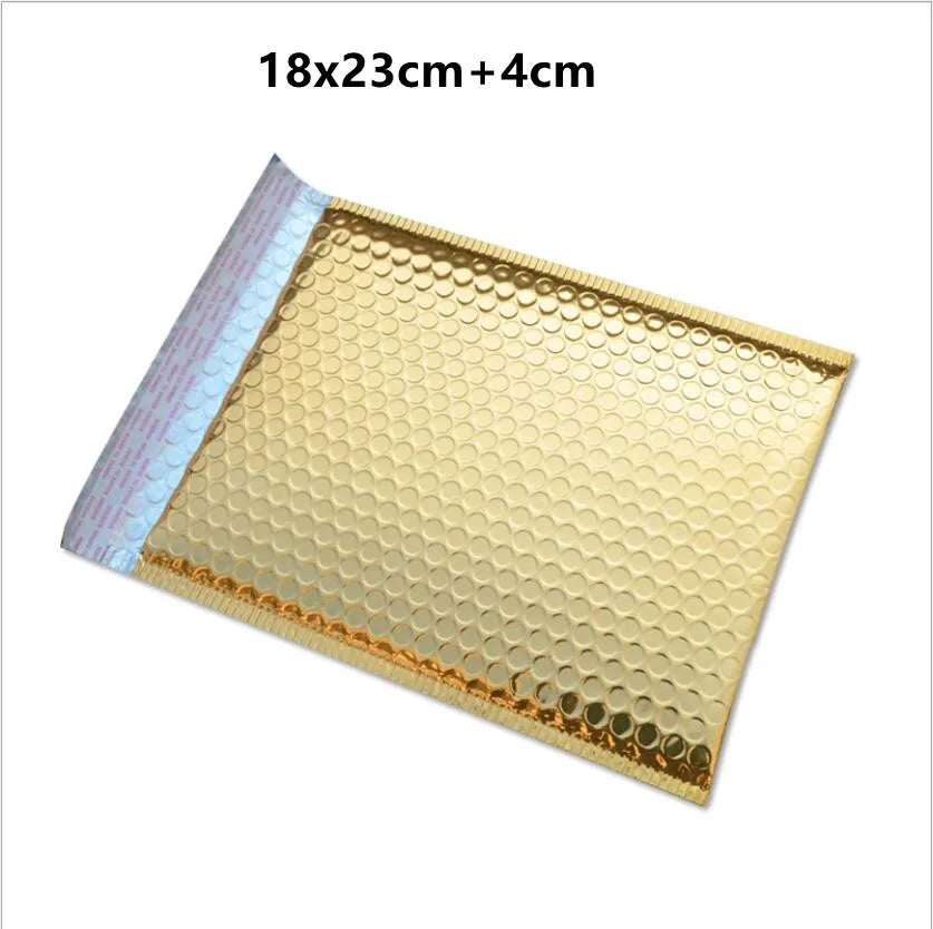 50pcs Rose Gold Poly Bubble Mailer Envelopes Aluminum Foil Padded Envelopes Self Seal Bubble Shipping Mailer Bags