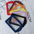 Pu Leather Card Holders Id Badge Case Clear And Color Border Lanyard Holes Bank Credit Id Badge Holders Accessories Wholesales