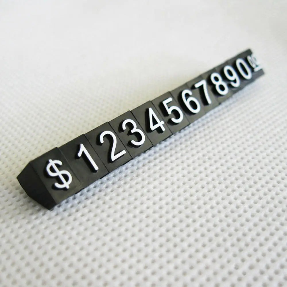 5 Sets Combined Price Tag Euro Dollar Number Digit Cubes Stick For Clothes Phone Laptop Jewelry Showcase Counter Price Display