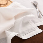 12pcs Table Napkins Wedding Party Dinner Table White Cloth Napkin Restaurant Home Napkins Cotton Linen Handkerchie 4 Size