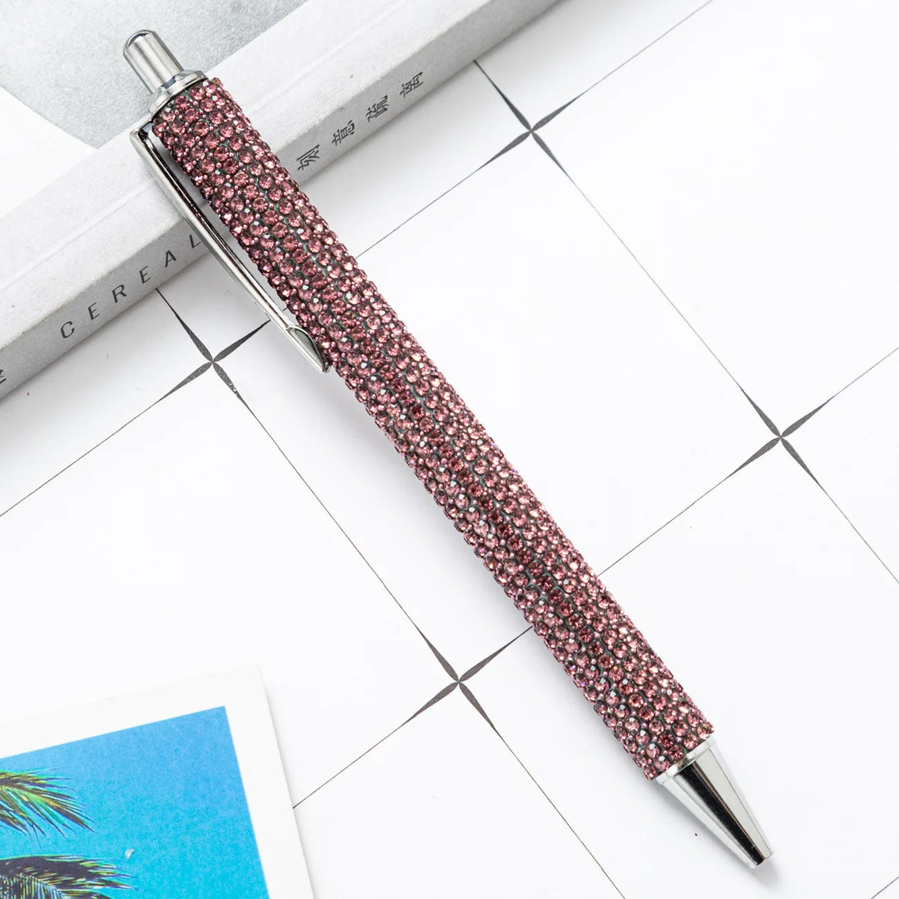 Ballpoint Pen Luxury Rhinestone Cute Wedding Rose Gold Metal Stationery School Office Supply High Quality Pens