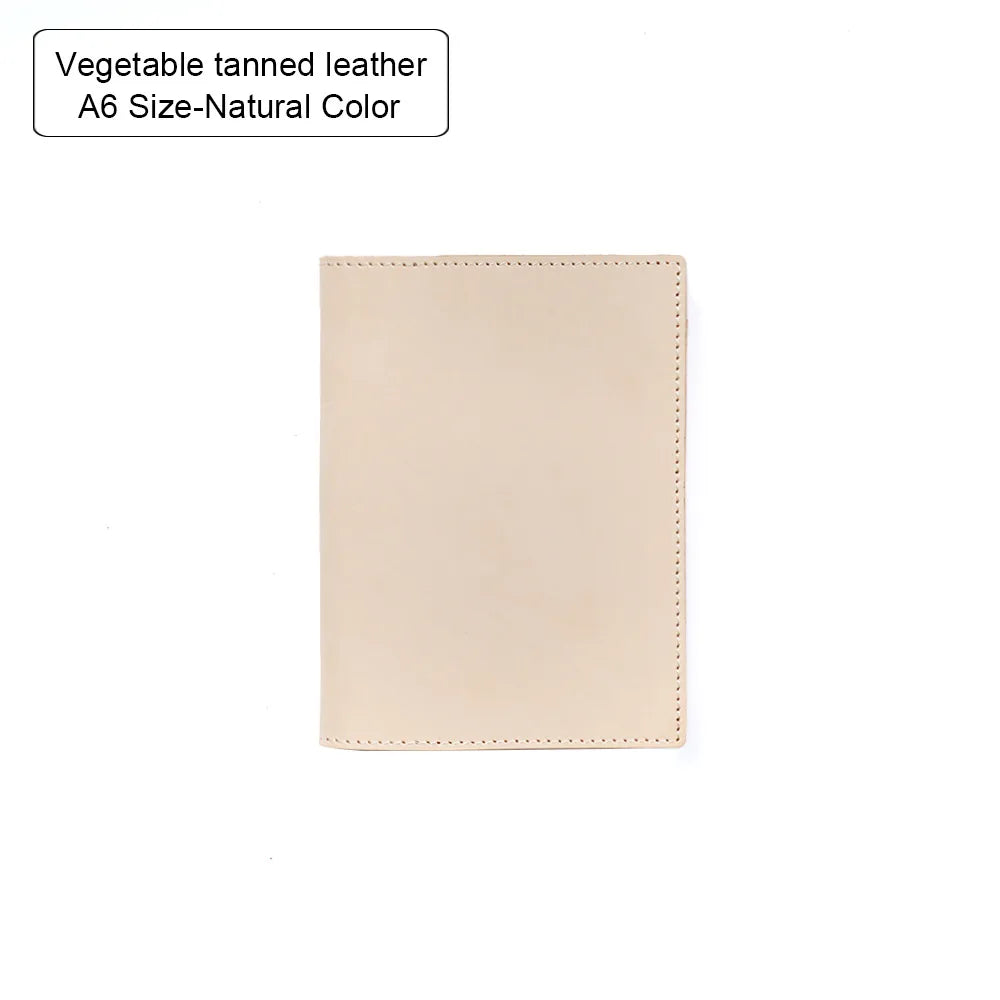 100% Genuine Leather Cover A5A6B6 Sketchbook Planner with Grid Blank Insert Retro Notebooks and Journals Diary Cover Stationery