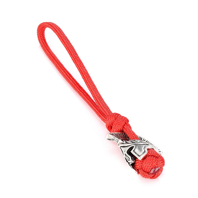 Supretu Men Vikings Lanyard Keychain Spartan Warrior Accessories Woven Rope Knife Car Keyring Handmade Bag Pendant Jewelery Gift