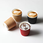 100pcs/pack 4oz Paper Cup Disposable Kraft Coffee Cup Hot Drinking Party Supplies