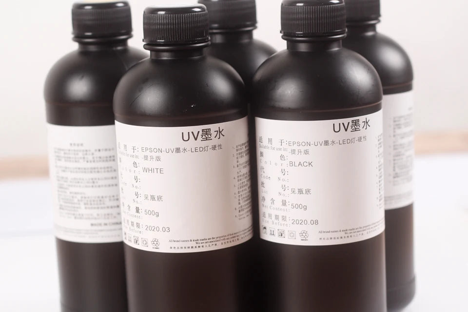 250ml 500ml soft uv ink For EPSOM UV flatbed Printer A2 A3 A4 L800 L805 R1390 L1800 R2000 XP600 T800 Flexible Leather UV ink