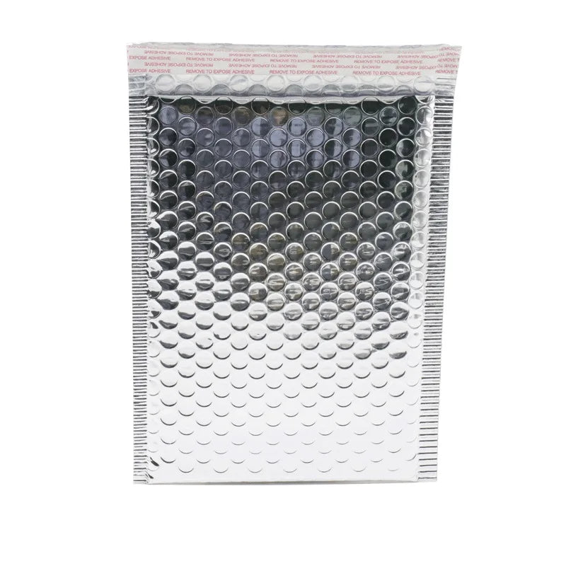 50Pcs/Lot 11x13cm Sliver Aluminum Bubble Shipping Bag Padded Envelopes Bubble Mailer Bag Aluminum Foil Gift Bag Packing Wrap