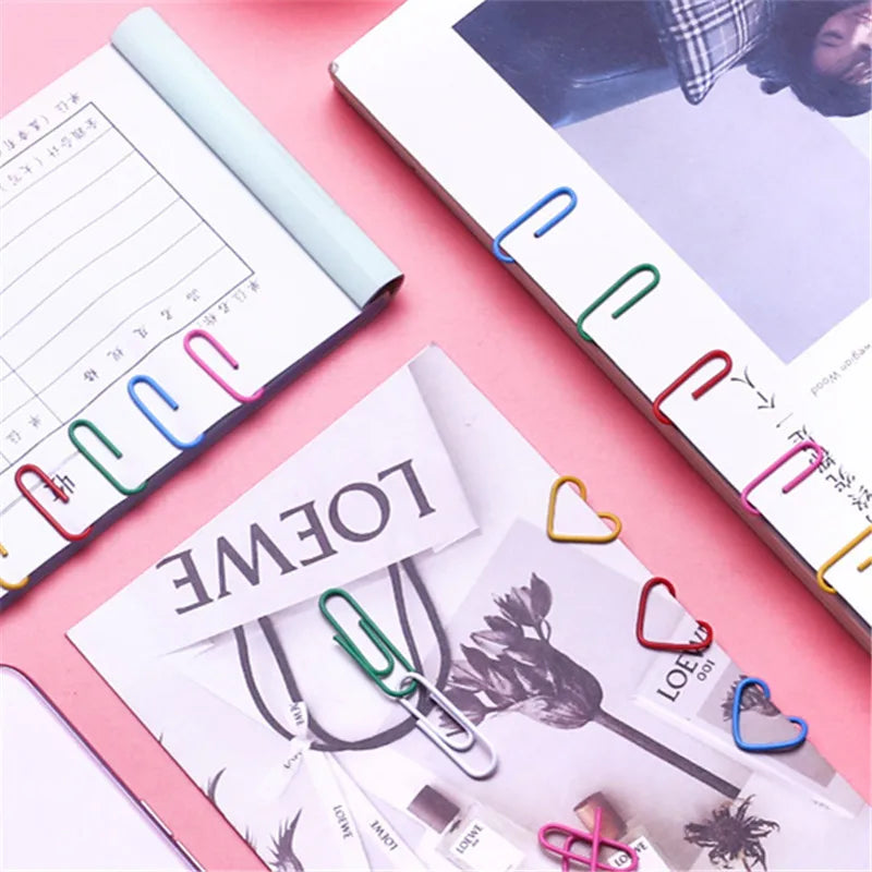 High Quality Golden Notebook Bookmark binder Paperclips Accessories Paper Clips Binding Office Stationary Supplies