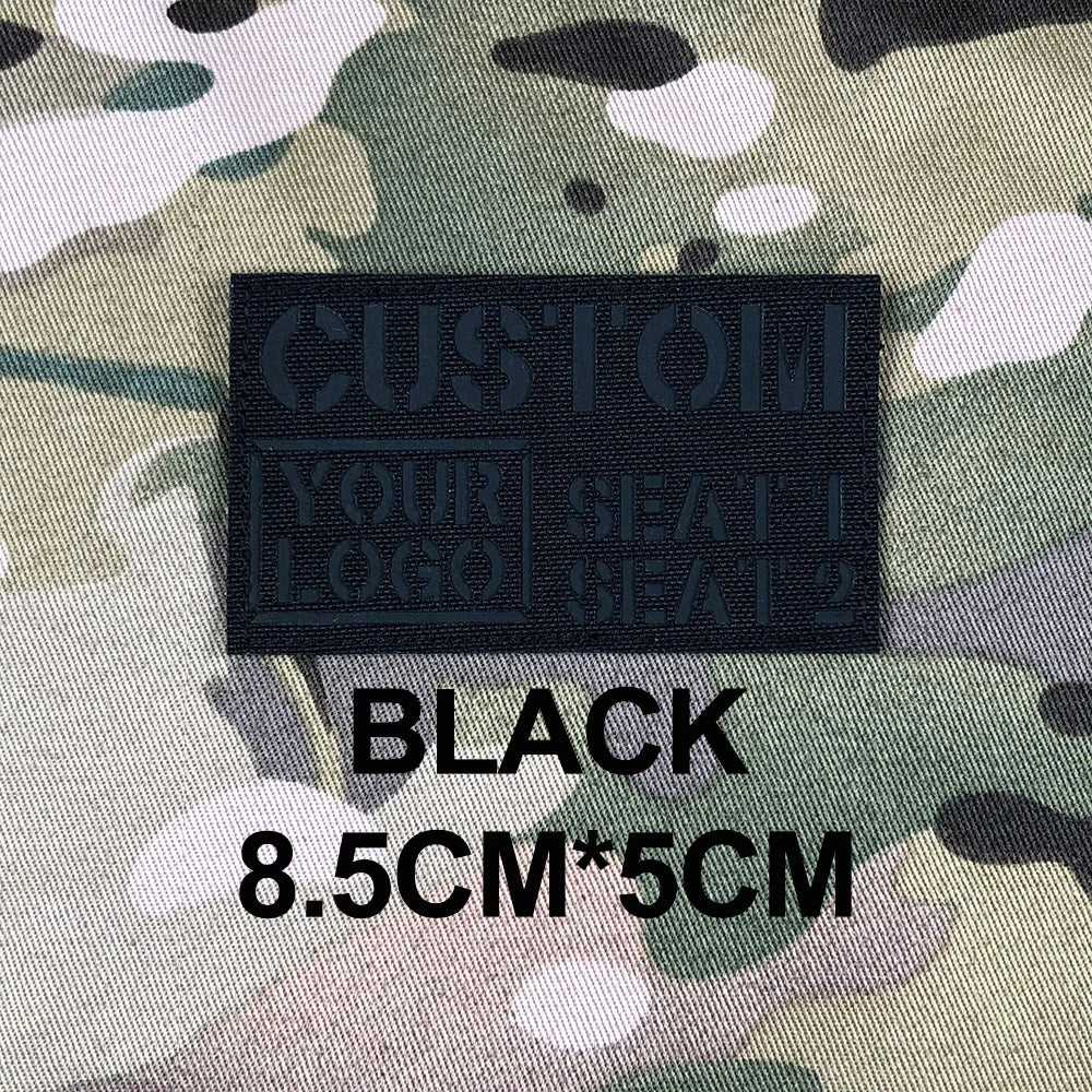 Custom Laser Cutting IR IFF Infrared Reflection Patch Name Tapes Tag Brand Black Letters