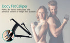 Body Fat Caliper Fat Measure Clipper Combo with Body Fat Percentage Measure Chart Measuring Body Fat for Men and Women