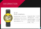 KANPAS 6BAR Scuba Diving Compass / Dive Compass / Compass Sea Navigation / Blue Compass Glow / Diving Luminous Signal