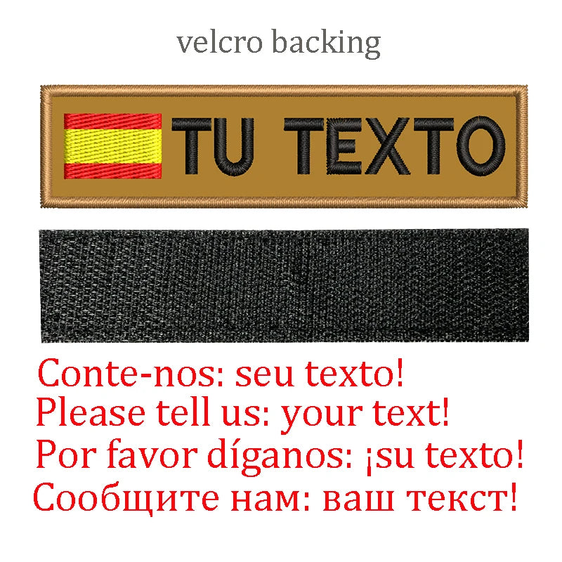 Embroidery Custom Patch  Hook And Loop Backing Iron On Sewing ID Tag Name Stripes For Clothing Dog Collar Harness Backpacks Hat