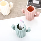 New Creative Desktop Storage Plastic Multifunctional Cute Cactus Pen Holder Office Desk Supplies Simple And Fresh Stationery