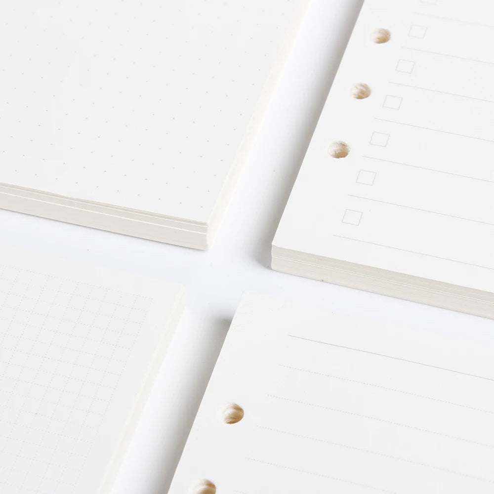 Diary 2025 Classic 6 Holes Binder Notebook Inner Paper Core/refilling Inner Papers:line,grid,dots,list,daily Weekly Monthly Plan