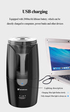 Tenwin 8028 Electric Pencil Sharpener Automatic Mechanical Pencil Sharpener Thick/Fine Nib/Tip Adjustable Student Sketch Drawing