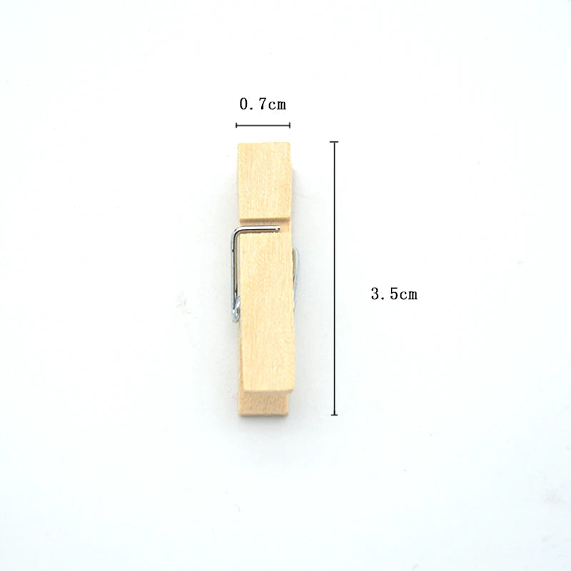 1/20/30/50 PCS Different Sizes 25mm/35mm/44mm/150mm Natural Wooden Clips For Photo Memo Office Clothespin Craft Decoration Pegs