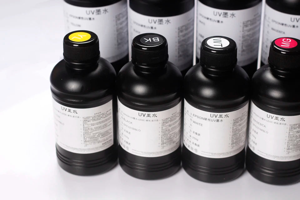 250ml or 500ml UV DTF ink for EPSON R1390 R2000 R1900 T50 L805 L800 L1800 For DX4 DX5 DX6 DX7 TX800 XP600 Printhead Hard uv ink
