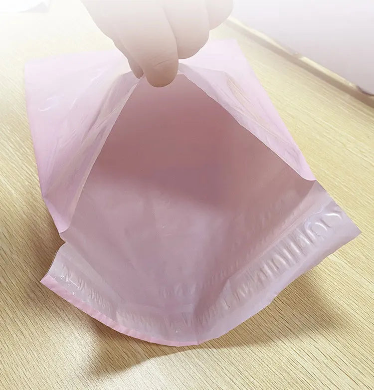 New Light Pink PE Plastic Self-seal Mailbag Poly Envelope Waterproof Postal Courier Bag Waterproof Packaging Postal Bags