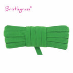 BRISTLEGRASS 2 5 10 Yard 1/4" 6mm Flat Skinny Elastic Cord Glitter Latex Rubber Band Rope Notebook Earloop Dress DIY Sewing Trim
