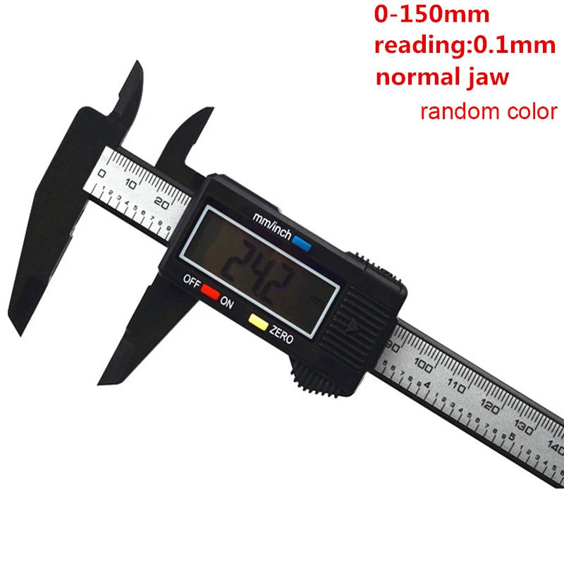 150mm 200mm 300mm 0.1mm Digital Electronic Vernier Caliper Jaw Long Plastic Digital Caliper Micromete DIY Measuring Tools