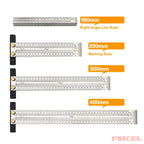 Precision Marking T-Rule, Stainless Steel T Type Hole Ruler Scribing Gauge Marking Measuring Tool Woodwork  200mm/300mm/400mm
