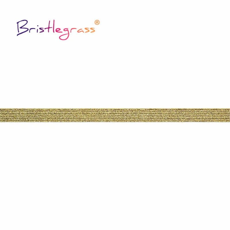 BRISTLEGRASS 2 5 10 Yard Flat Skinny Elastic Cord 1/4" 6mm Latex Rubber Bands Stretch String Notebook Ear Loop Dress Sewing Trim