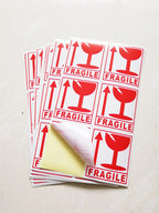 120pcs 80*90mm Warning Shipping Label Fragile Products Box Sticker
