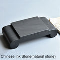 Natural Stone Chinese Inkstone She Yan Tai Chinese Painting Palette Ink Slab Inkslab Inkwell Ink-well With Cover