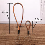 Leacther Lanyard-Vintage Leather Key Chain with Lanyard Mobile Phone Straps Strap Wrist Rope Phone for USB Flash Drives Keys