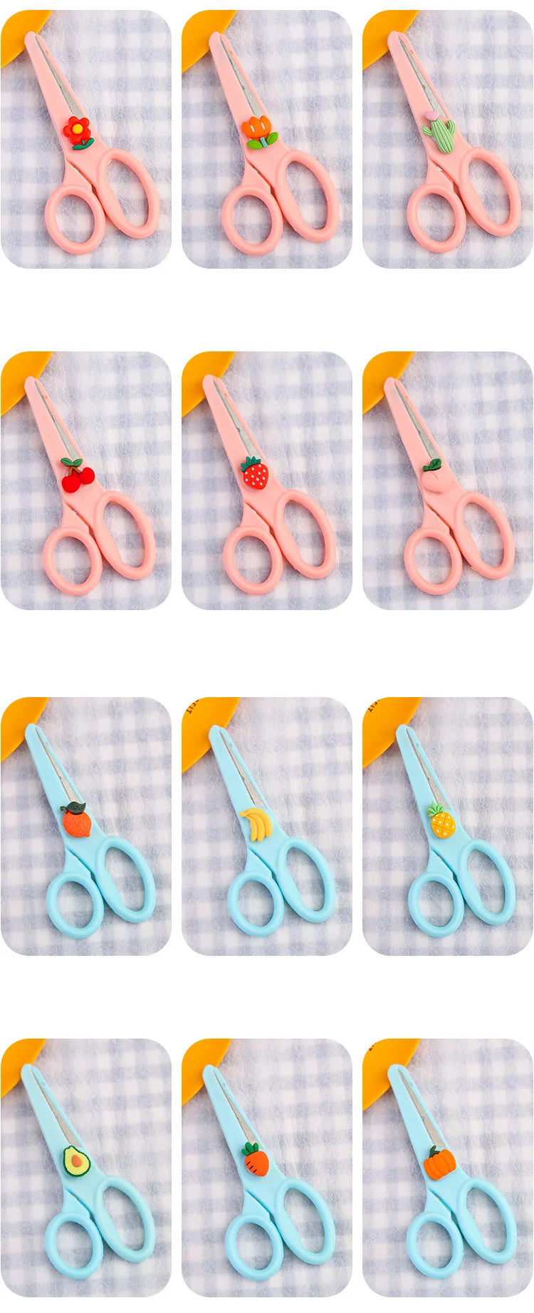 1pcs Cartoon Child Safety Scissors Stationery DIY Paper Cutting Cute Student Office Portable Art Scissors Tool