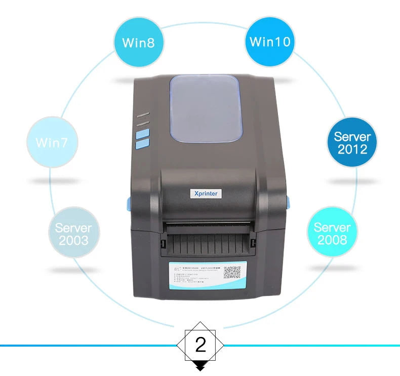 Xprinter 80mm Thermal Label Printer 2,3 Inch Barcode Sticker Printer Bluetooth Receipt Printer LAN/Bluetooth/USB