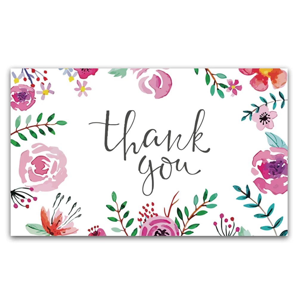 30pcs Thank You for Supporting My Small Business Card Thanks Greeting Card Appreciation Cardstock for Sellers Gift Merci Card
