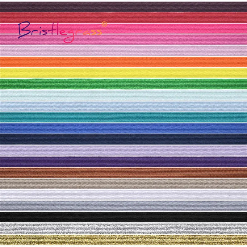BRISTLEGRASS 2 5 10 Yard Flat Skinny Elastic Cord 1/4" 6mm Latex Rubber Bands Stretch String Notebook Ear Loop Dress Sewing Trim