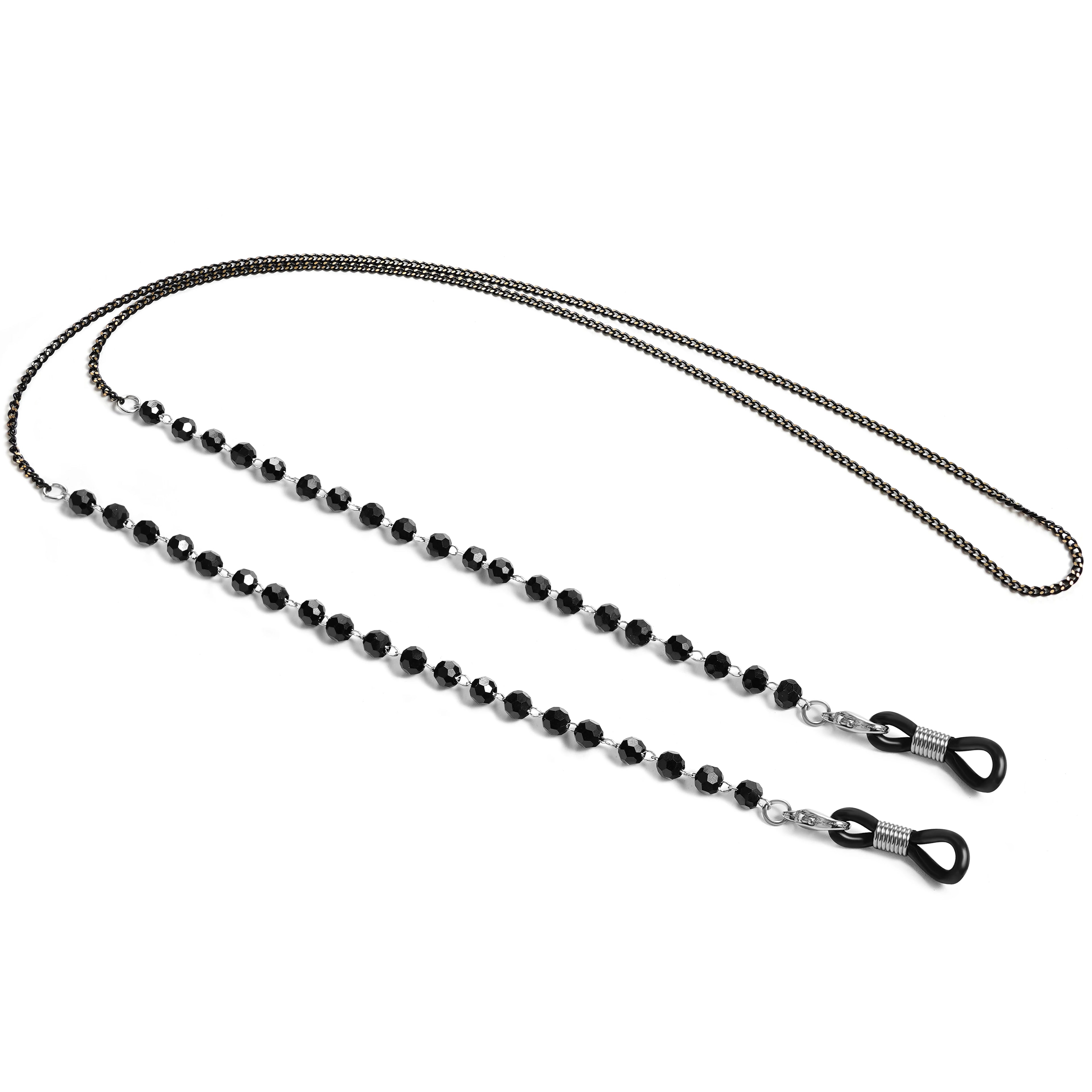 Skyrim Elegant Clear Zicron Crystal Beaded Lanyand for Glasses Sunglassess Chain Eyeglasses Strap Rope Eyewear Cord Accessories