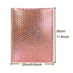 10PCS Holographic Metallic Bubble Mailer Laser Gift Bags Glamour Colorful Foil Bubble Envelopes Padded Shipping Mailing Envelope