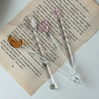 Glass Stirring Rod Moon Star Shape Stir Bar Coffee Cocktail Mixing Sticks Home Party Transparent Aesthetic Cocktail Muddler