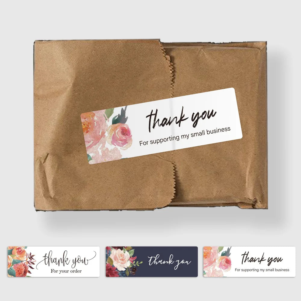 120Pcs/roll Thank You For Your Order Stickers Pink Labels For Envelope Sealing For Small Business Decor Sticker Stationery