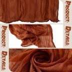 12 PCS Gauze Table Napkins 20x20 Inch Soft Cheesecloth Wrinkled Dinner Napkins for Weddings Party Reception Anniversary
