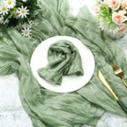 12 PCS Gauze Table Napkins 20x20 Inch Soft Cheesecloth Wrinkled Dinner Napkins for Weddings Party Reception Anniversary